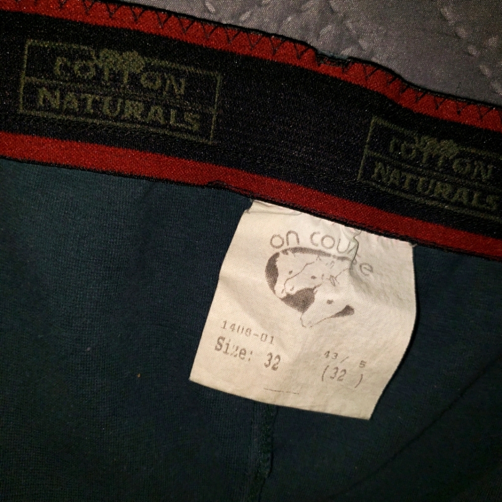 On course Cotton naturals suede fullseat size 32 dressage breeches